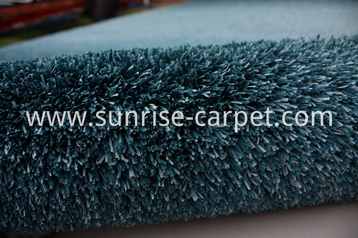 Fabric polyester gradational color floor carpet blue color 